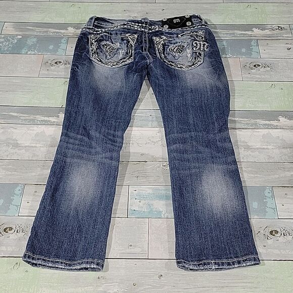 Miss Me Signature Cropped Jeans sz 24 - Picture 3 of 5